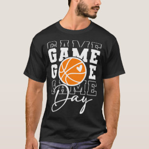 Game Day Vibes Basketball Fan Mom Grandma Auntie M T-Shirt