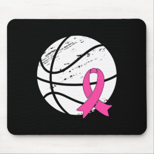 Game Day Vibes Breast Cancer Awareness Pink Basket Mouse Mat