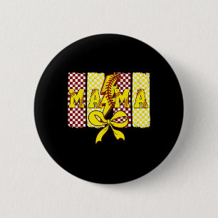 Game Day Vibes Coquette Bow Softll Mama Softll Gir 6 Cm Round Badge