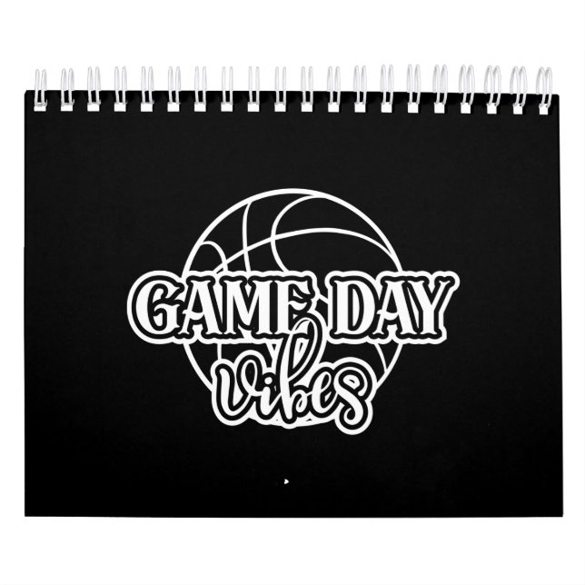 Game Day Vibes Design For Basketball Lovers Calendar (Cover)