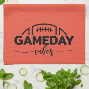 Game Day Vibes Football Fun  Tea Towel