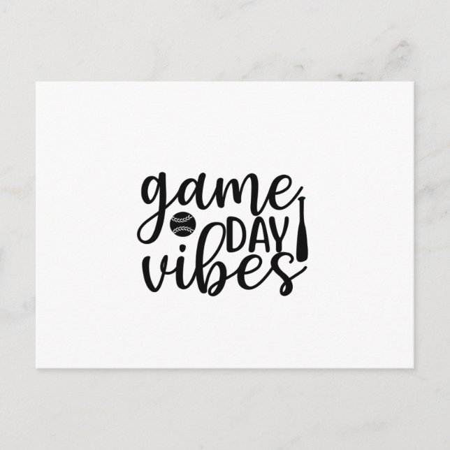 Game day vibes postcard (Front)