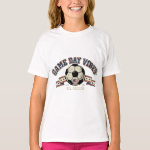 Game Day Vibes US Soccer Retro Fan T-Shirt