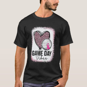 Game Day Volleyball Leopard Heart Volleyball Mom P T-Shirt
