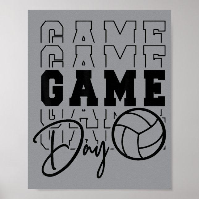 Game Day Volleyball Poster (Front)