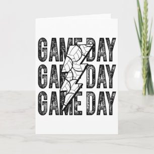 Game Day Volleyll Lightning Bolt Volleyll Mom Dad  Card