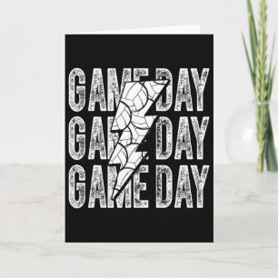 Game Day Volleyll Lightning Bolt Volleyll Mom Dad Card
