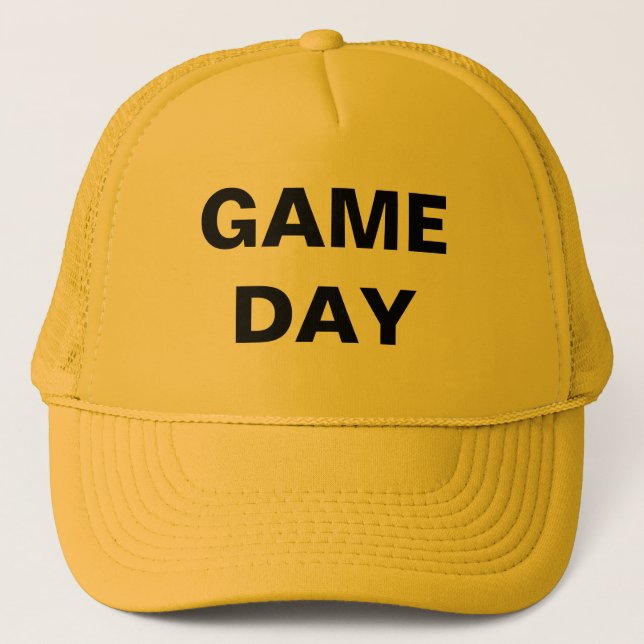 Game Day Yellow Trucker Hat (Front)