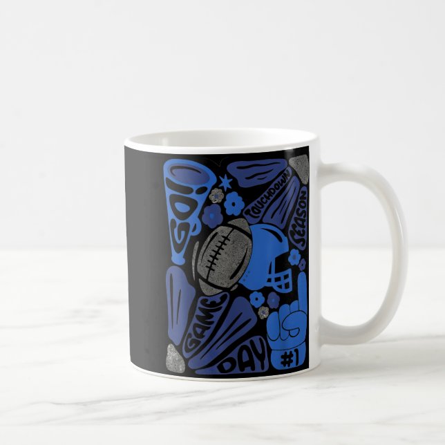 Game Days Touchdown Season Football Retro Football Coffee Mug (Right)