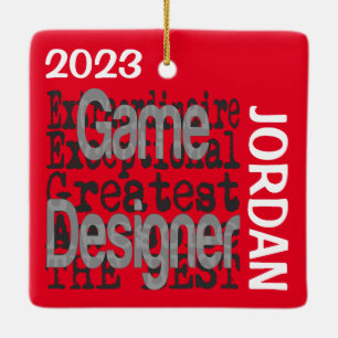Game Designer Extraordinaire CUSTOM Ceramic Ornament