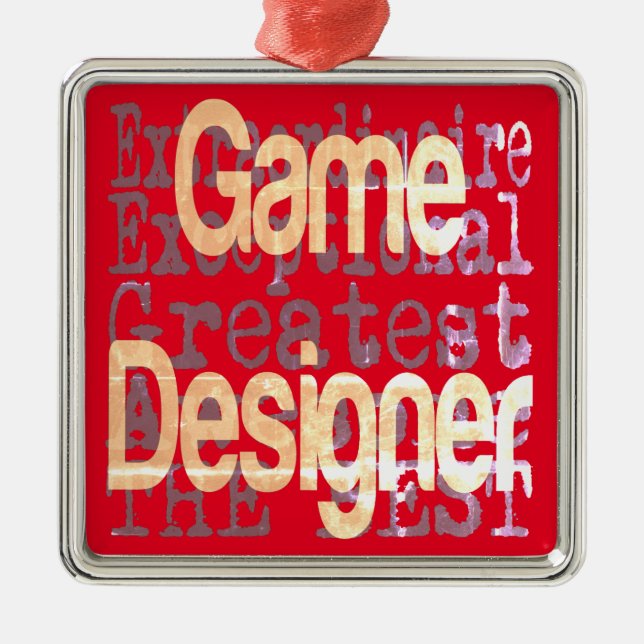Game Designer Extraordinaire Metal Tree Decoration (Front)