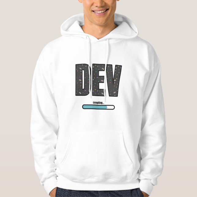 Game Dev Compiling - Blue Compiling Hoodie (Front)