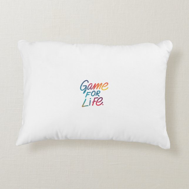 Game for Life Decorative Cushion (Back)