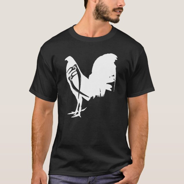 Game Fowl Gallegos Rooster Chicken White soy galle T-Shirt (Front)