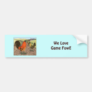 Game Fowl on the Farm Bumper Sticker