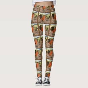 Game Fowl on the Farm Leggings