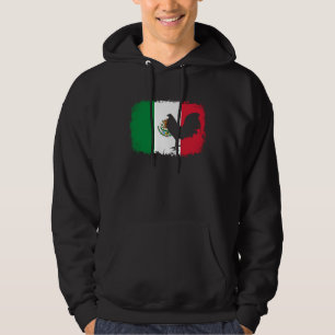 Game fowl vintage Mexico Mexican flag rooster Game Hoodie