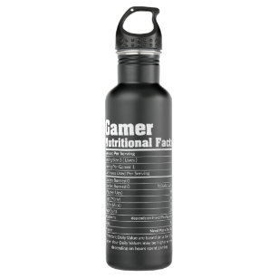 Game GAMER NUTRITIONAL FACTS Cool Gaming Video Gam 710 Ml Water Bottle