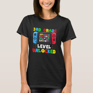 Game Gaming 3rd Grade Level Unlocked Back To Schoo T-Shirt