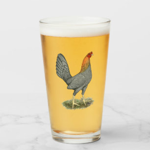 Game Hen Blue Red Glass
