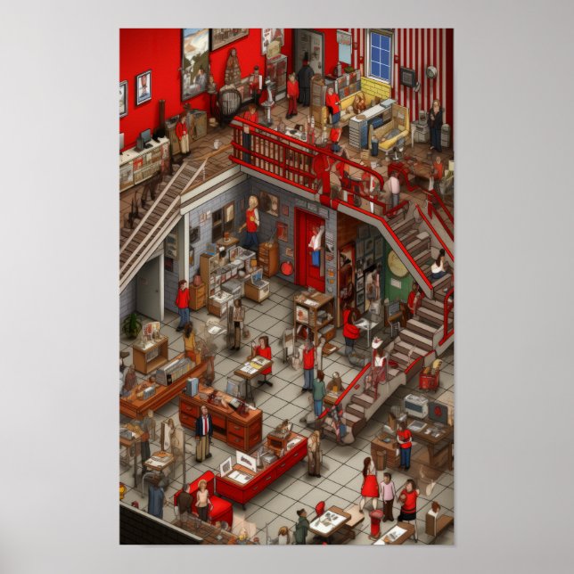 Game-inspired Office Decor: Where is the W? Poster (Front)