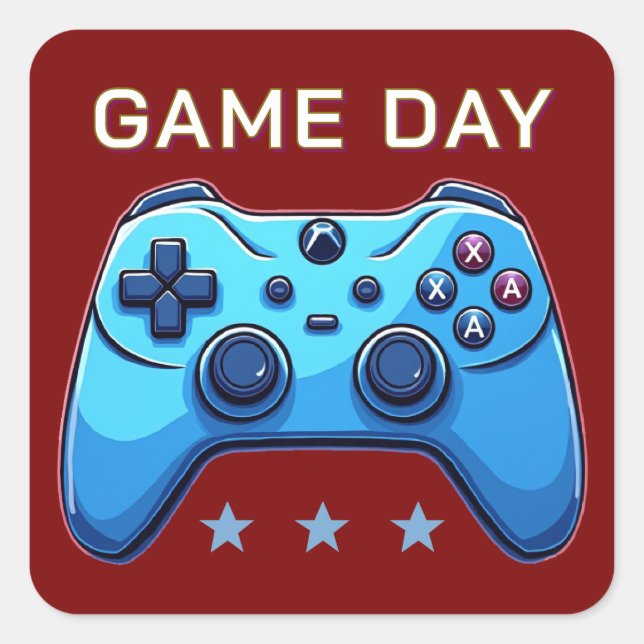 game joystick square sticker (Front)
