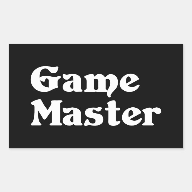 Game Master Rectangular Sticker (Front)