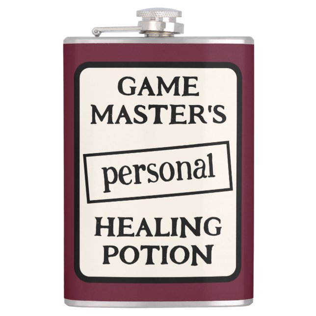 Game Master's Healing Potion Vinyl Wrapped Flask (Front)