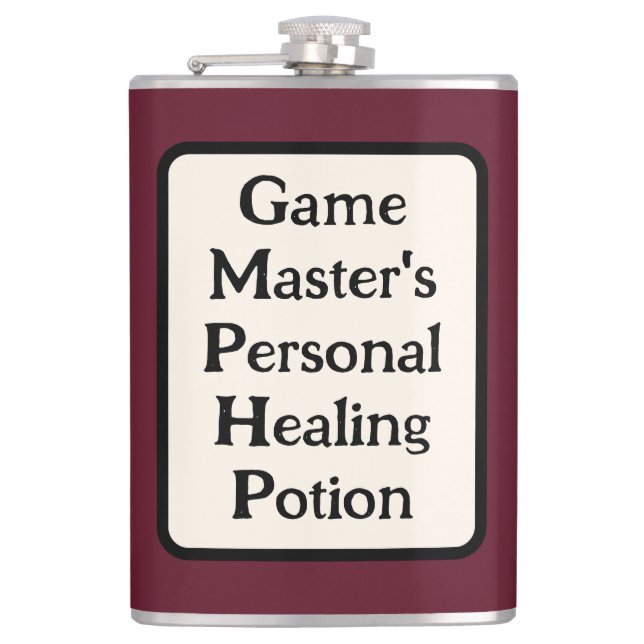 Game Master's Healing Potion Vinyl Wrapped Flask (Front)