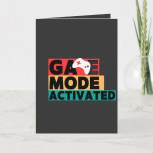 Game Mode Activated Gamer Controller Art Card