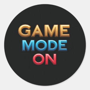 Game Mode On Classic Round Sticker