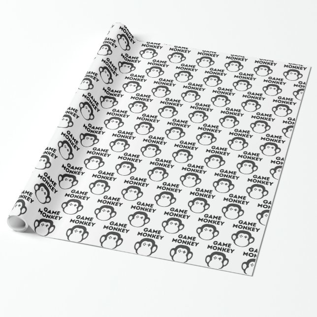 Game Monkey Wrapping Paper (Unrolled)