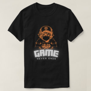 Game Never Ends Gamer Art Tee
