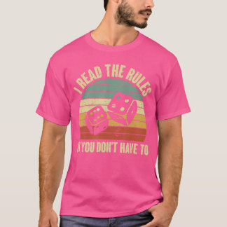 Game Night Adults Funny Board Games I Readhe Rules T-Shirt