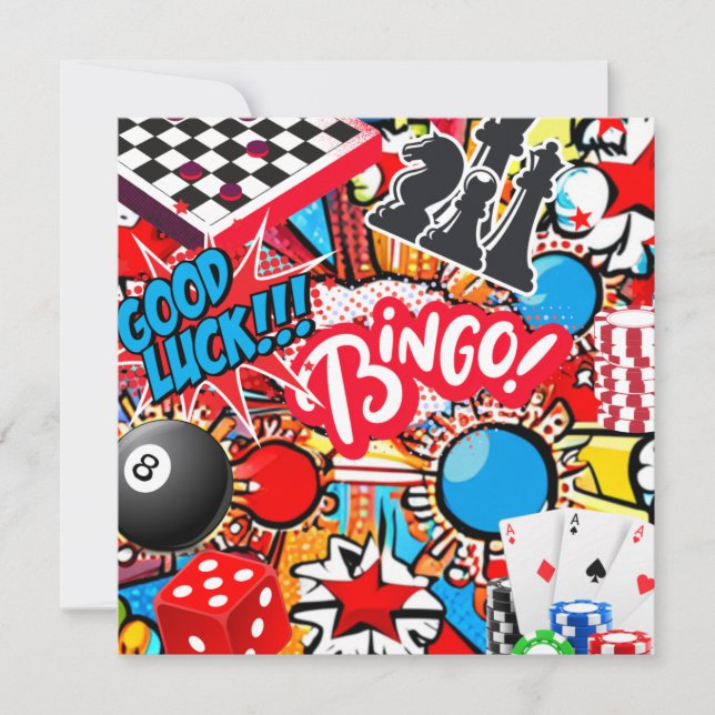 Game Night Holiday Card (Front)