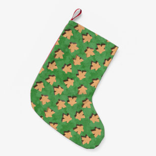 Game Night Meeple on Green Small Christmas Stocking