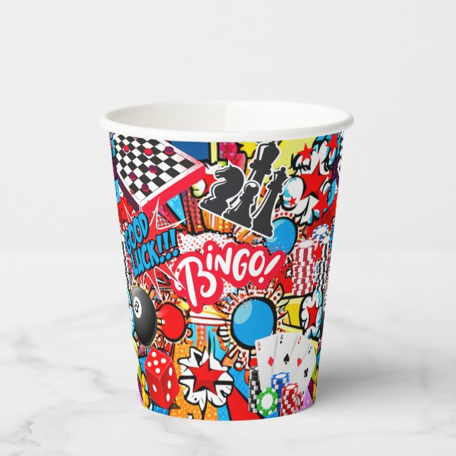 Game Night Paper Cups (Left)