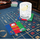 Game Night Party Drinks Mat Games Square Paper Coaster<br><div class="desc">If you are hosting a games night you will probably be serving drinks too. Create a casino style atmosphere when you have matching coasters,  to match your game night theme.</div>