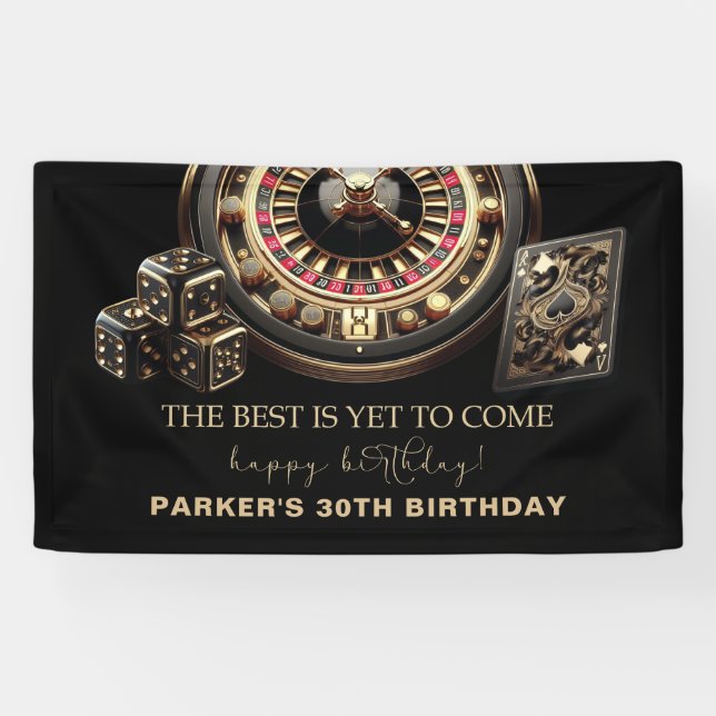 Game Night Party Personalised Happy Birthday Banner (Horizontal)