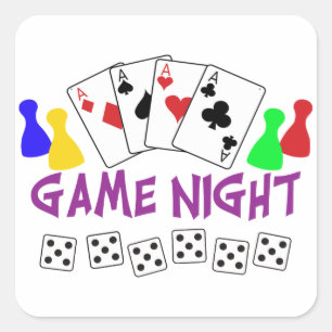 Game Night Square Sticker