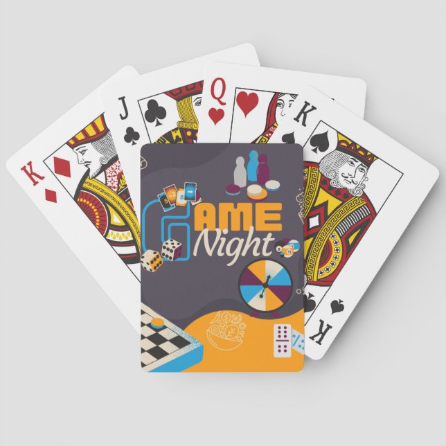 Game Night Themed Party Decorations Playing Cards (Back)