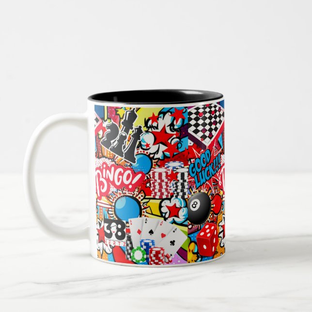 Game Night Two-Tone Coffee Mug (Left)