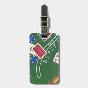 Game of Blackjack with Chips by Chariklia Zarris Luggage Tag