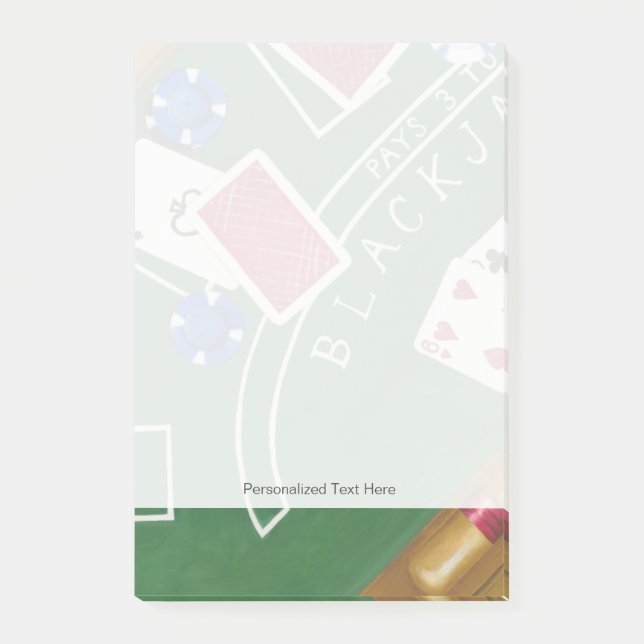 Game of Blackjack with Chips by Chariklia Zarris Post-it Notes (Front)