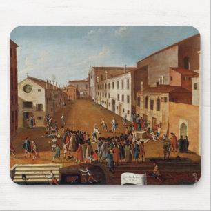 Game of Bowls in the Campo dei Gesuiti, Venice Mouse Mat
