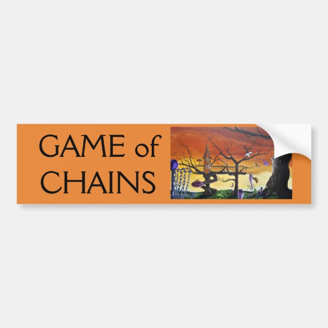 GAME of CHAINS bumper sticker (Front)