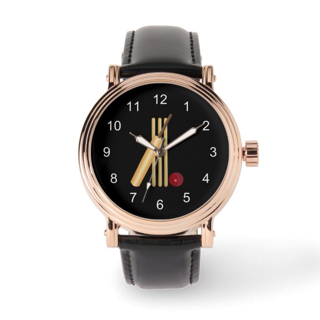 Game of Cricket, Bat and Ball Watch (Front)