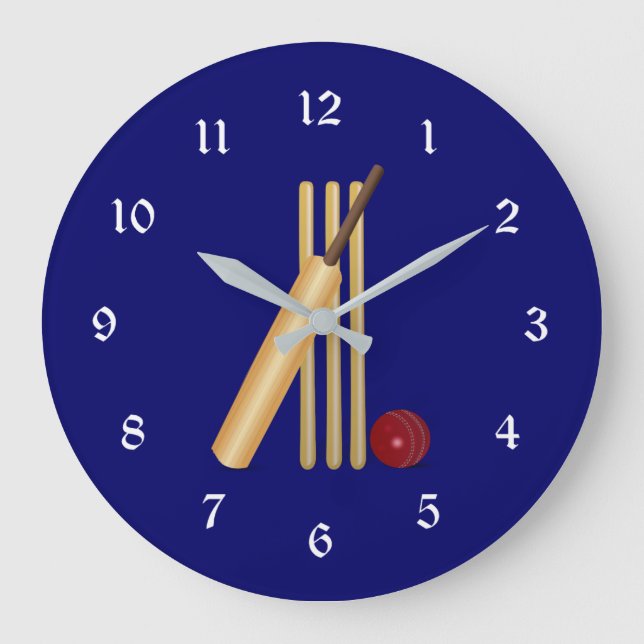 Game of Cricket  Large Clock (Front)