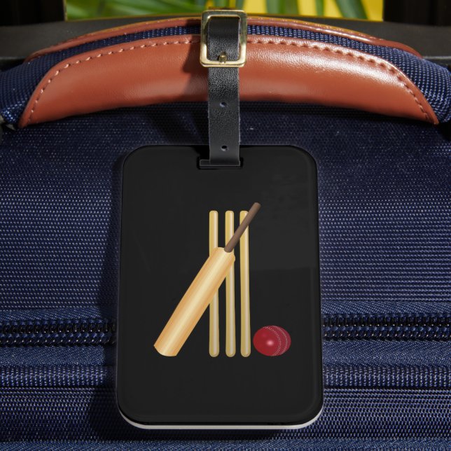 Game of Cricket Luggage Tag (Front Insitu 2)