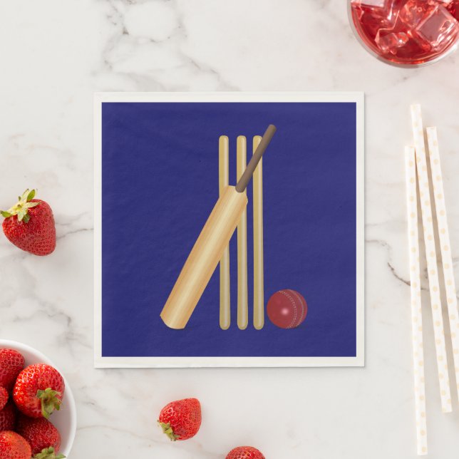 Game of Cricket Napkin (Insitu)